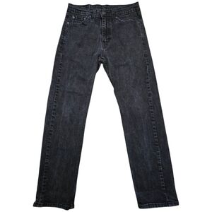 Levi's 505 Jeans Regular Fit | Men's 30x30 | Black Straight Leg Zip Fly Casual